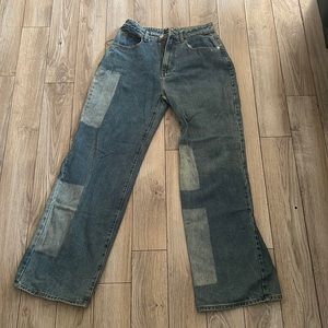 Blue multicolor jeans. Size 6. Baggy/loose fit.
